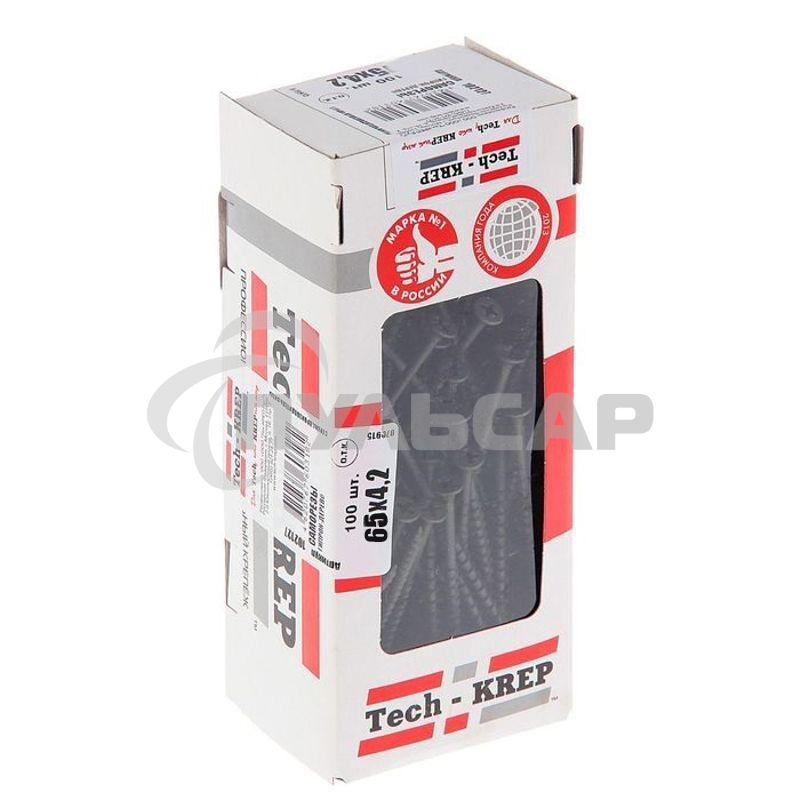 Саморез 4.2х65 гипсокартон-дерево (уп.100шт) коробка Tech-Krep 102126