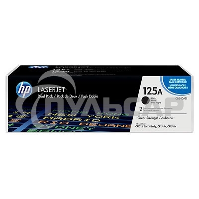 Картридж лазерный HP CB540AD черный двойная упаковка для CLJ CP1215/CP1515/CP1518 2 х 2200стр.