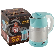 Чайник электрический Матрена MA-121 электрический (1,8 л) стальной голубой