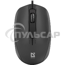 Мышь проводная Defender Alpha MB-507 черный, 1000 dpi, USB, кнопки - 3