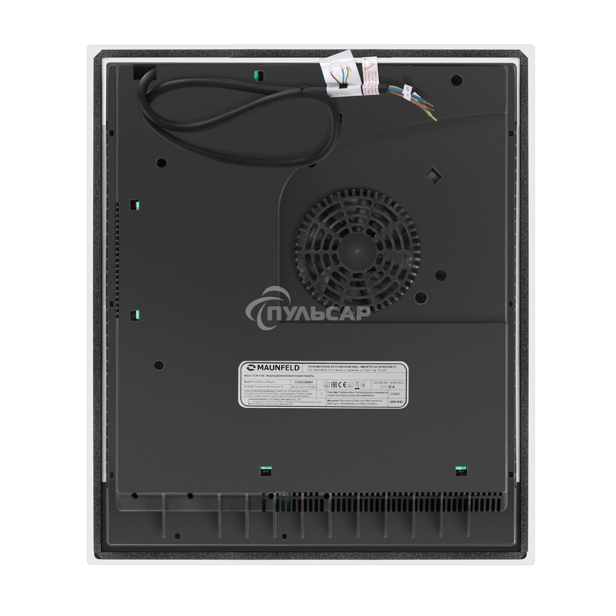 Индукционная варочная панель Maunfeld CVI453SBWH Inverter