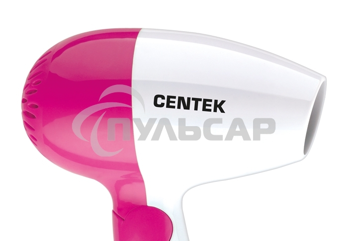 Фен Centek CT-2229 (бел/роз) 1200Вт, 2 скорости и температуры нагрева, складная ручка