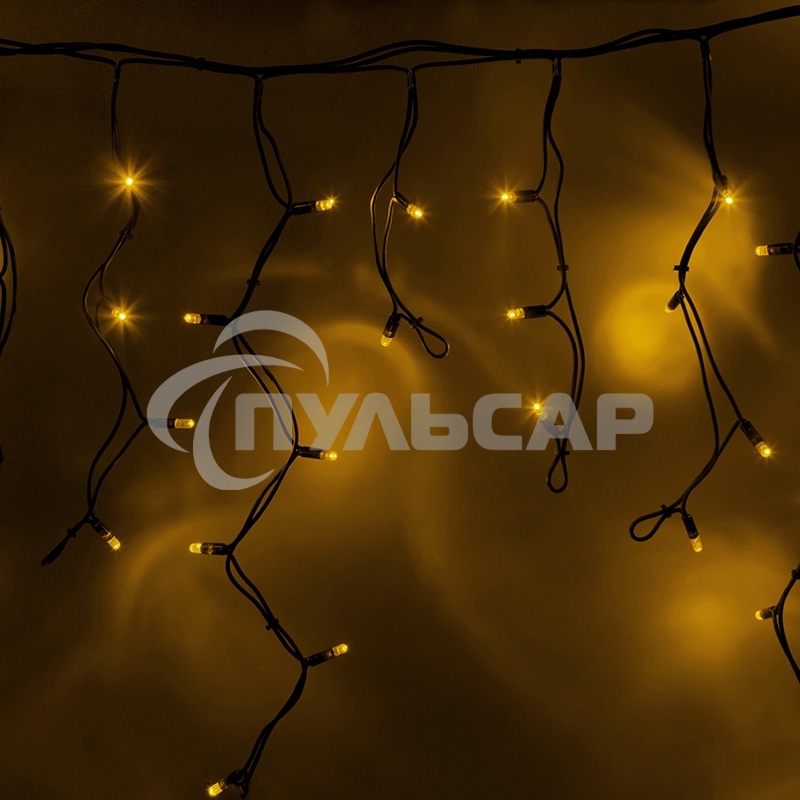 Гирлянда Neon-night Айсикл (бахрома) светодиодный, 5,6 х 0,9 м, черный провод 