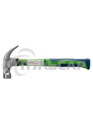 Молоток-гвоздодер СИБРТЕХ,450г, с магнитом, фибергласовая обрезиненная рукоятка СИБРТЕХ 10441