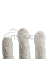 Перчатки из синтетической нити, ПВХ точка, 13 класс, белые, L Россия