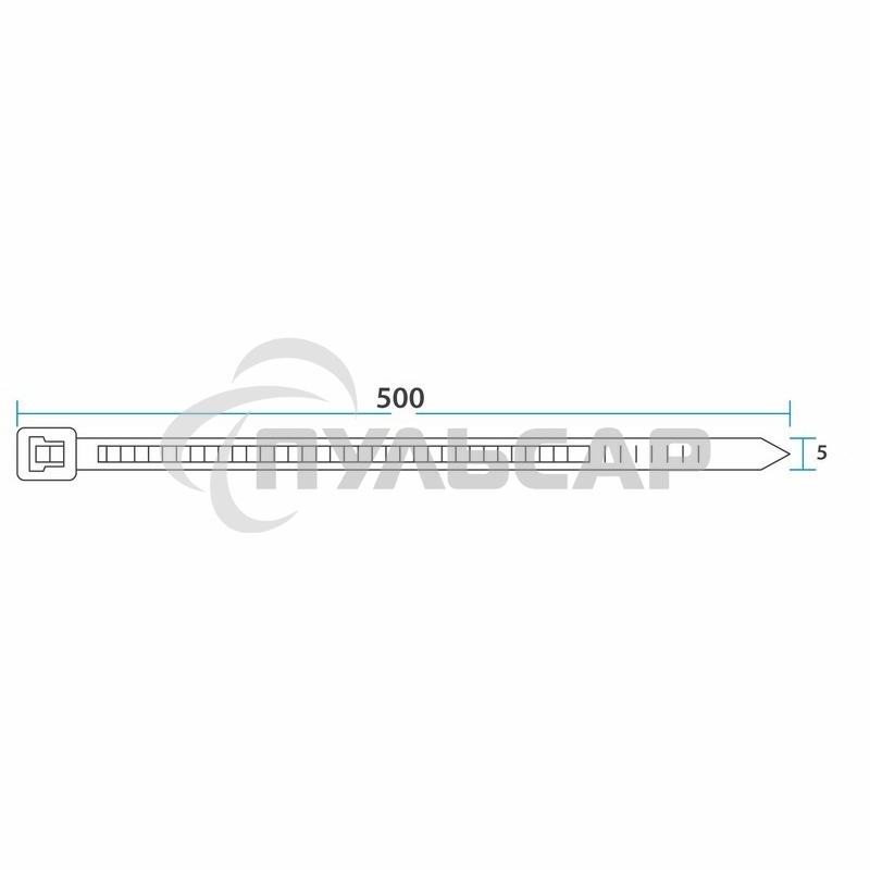 Хомут-стяжка кабельная нейлоновая Rexant 500 x4,8 мм, белая, упаковка 100 шт.
