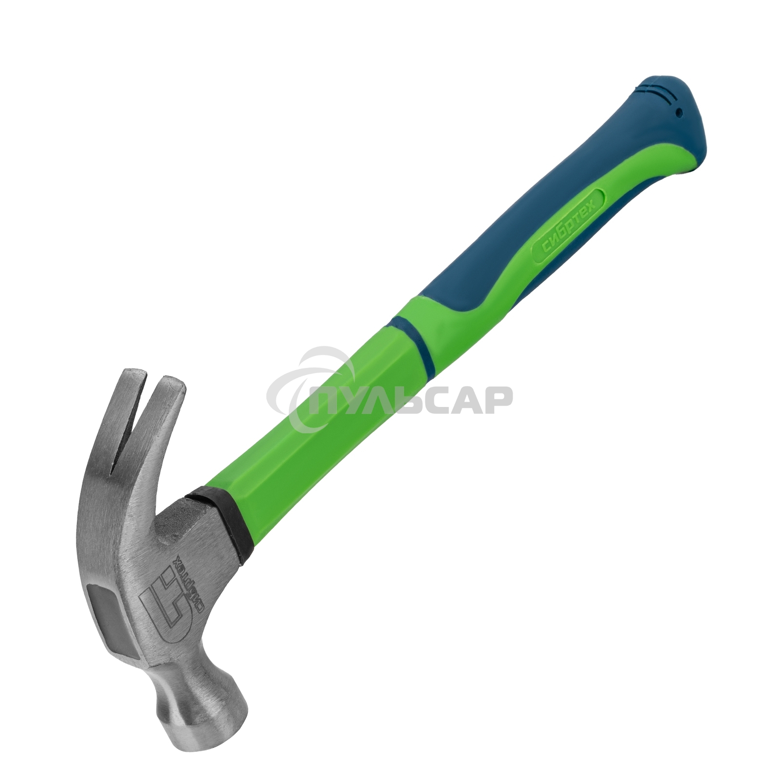 Молоток-гвоздодер СИБРТЕХ,450г, фибергласовая обрезиненная рукоятка СИБРТЕХ 10442