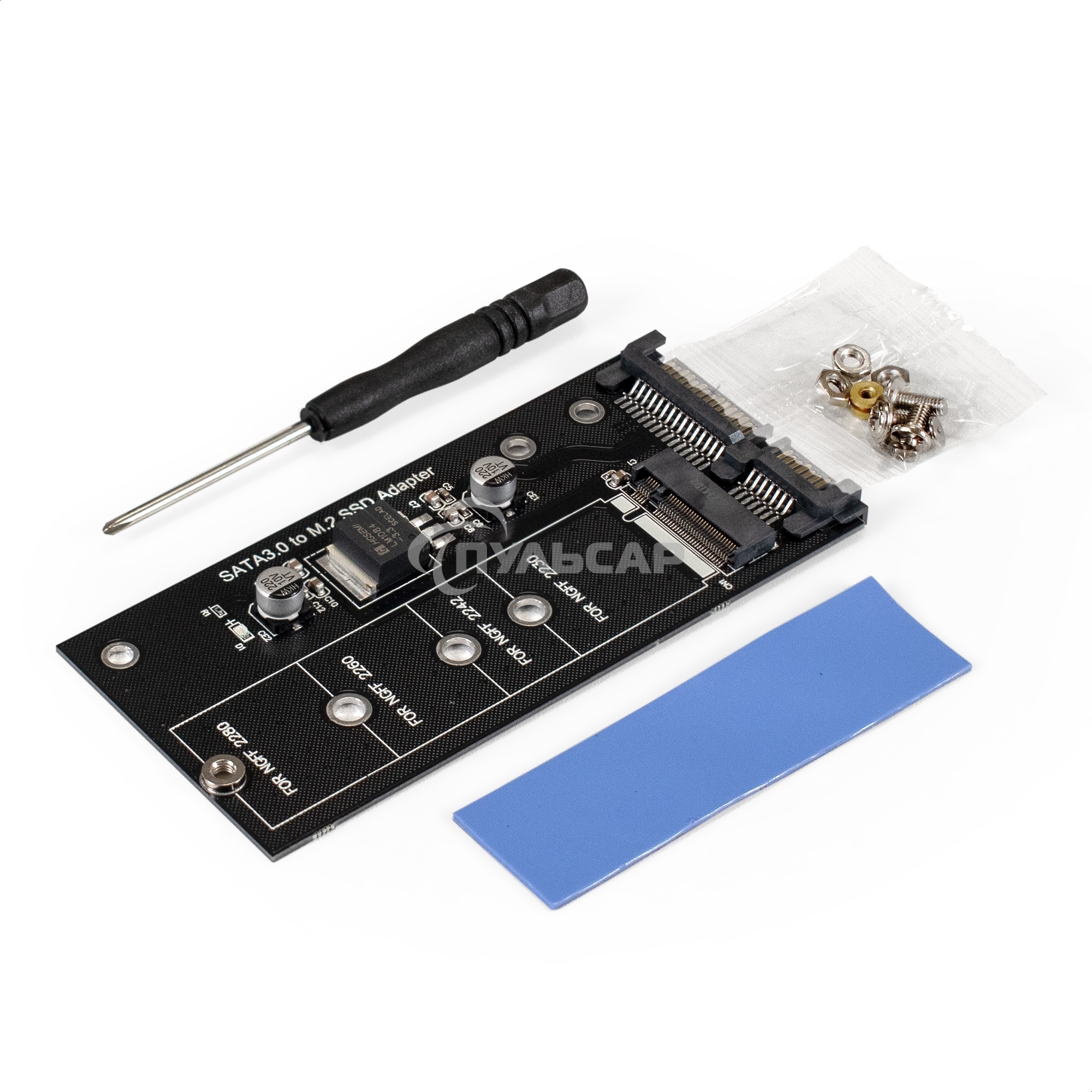 Переходник ExeGate EXE-522 (M.2 B key -> SATA3.0, для подключения SSD с разъемом M.2 NGFF к разъему SATA 6G)