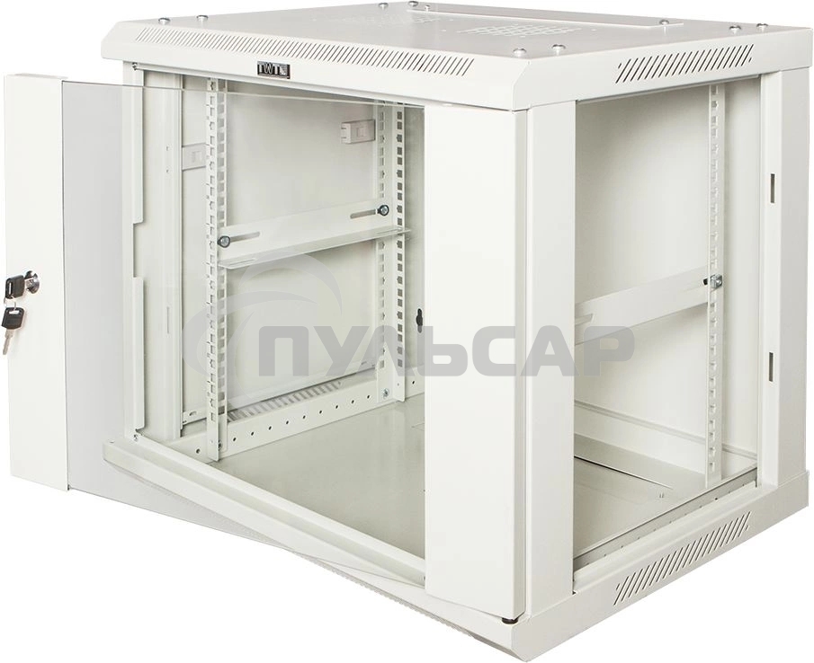 Шкаф коммутационный Lanmaster Pro (TWT-CBWPG-15U-6X4-GY) настенный 15U 600x450мм пер.дв.стекл 60кг серый 350мм 768мм IP20 металл