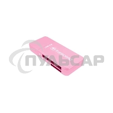 Считыватель карты памяти Transcend All in1 Multi Card Reader, Pink