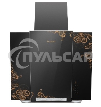 Вытяжка наклонная Gefest ВО 3603 К19 черный/золотистый, 60 см, 550 куб. м/ч, 76 дБ