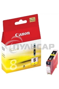 Картридж струйный CLI-8Y (0623B024), для Canon 4200/5200/MP500/MP800, Желтый, 490стр.