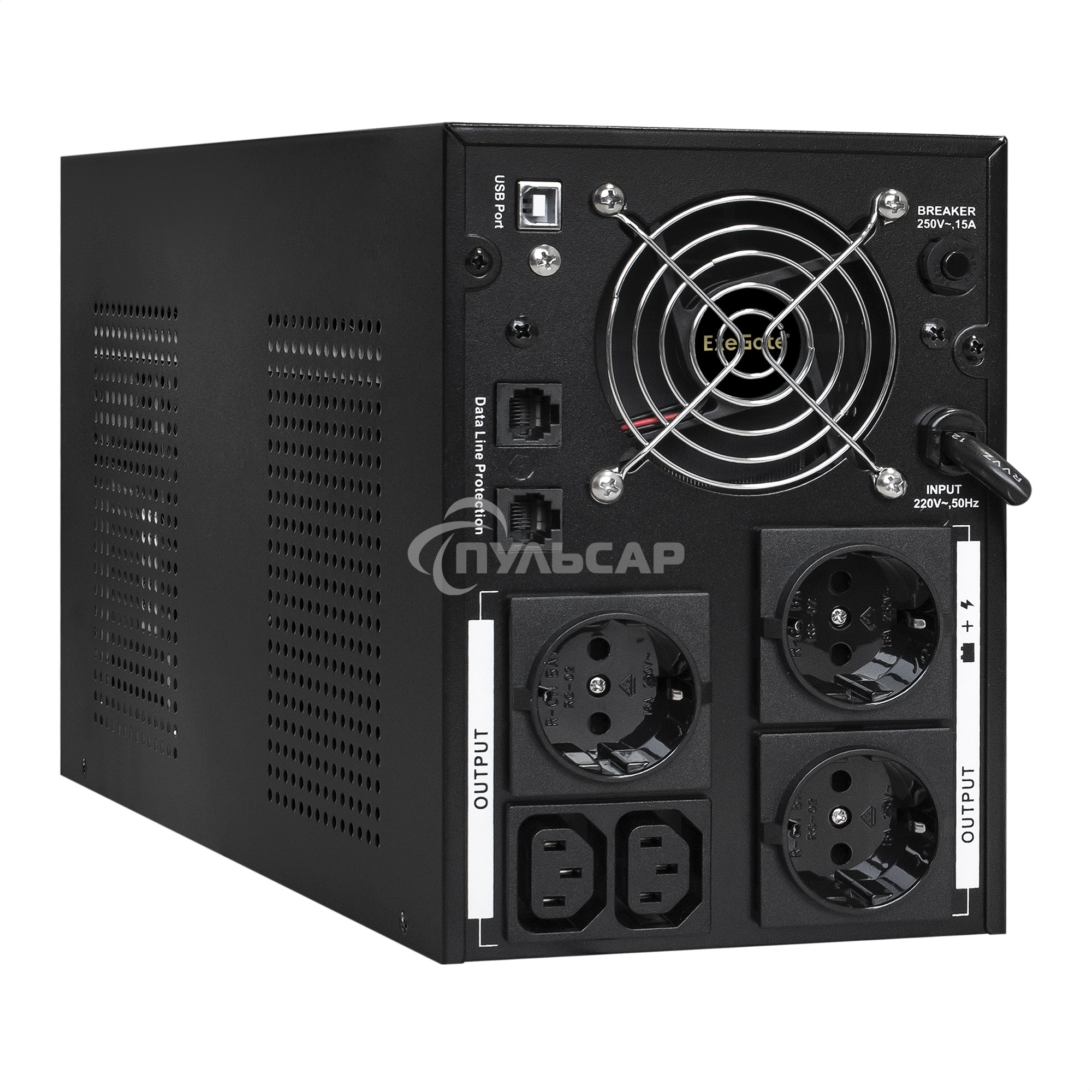 Источник бесперебойного питания ExeGate EX292636RUS SpecialPro Smart LLB-3000.LCD.AVR.3SH.2C13.RJ.USB 3000VA/1800W, LCD, AVR,3*Schuko+2*C13,RJ45/11,USB, металлический корпус, черный