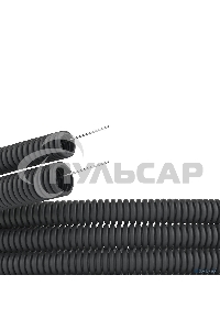 Труба гофрированная ПНД d20мм с протяж. черный (уп.100м) ДКС 71720