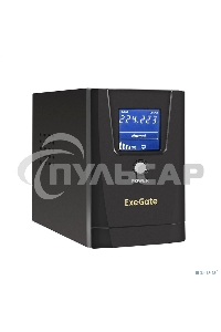 Источник бесперебойного питания ExeGate SpecialPro Smart LLB-500.LCD.AVR.2SH.USB 500VA/300W, LCD, AVR, 2*Schuko, USB, черный