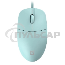 Мышь проводная Defender Azora MB-241 голубой, 1200 dpi, USB, кнопки - 3