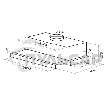 Вытяжка встраиваемая Maunfeld VS Fast 60 белый, 60 см, 850 куб. м/ч, 47 дБ