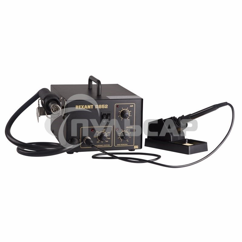 Паяльная станция Rexant, 2 в 1: паяльник+термофен, 150-480 °С