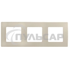 Рамка 3 поста, сл. кость ETIKA Рамка 3 поста, сл. кость