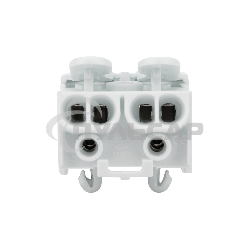 Клемма пружинная соединительная КСП 2-полюсная с монтажными ножками (100 шт./уп.) Rexant