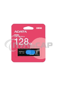 Флешка USB ADATA UV320 (AUV320-128G-RBKBL), 128 Gb, USB 3.2, R/W 100/30, черный/голубой