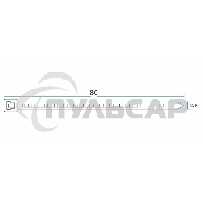 Хомут-стяжка кабельная нейлоновая Rexant 80 x2,5 мм, черная, упаковка 100 шт.