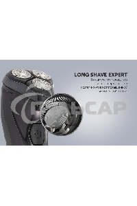 Электробритва роторная Polaris WaterFlex PMR 0415R реж.эл.:3 питан.:элек.сеть/аккум. черный