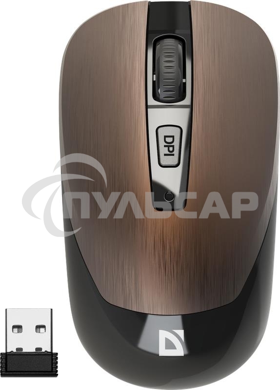 Мышь беспроводная Defender Wave MM-995 бронзовый, 1600 dpi, радиоканал, USB, кнопки - 4
