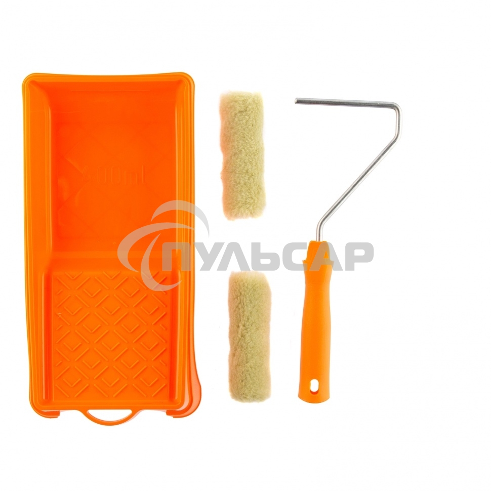 Малярный набор для фасадных работ: кювета 150 мм х 290 мм и мини-валик 110 мм Сибртех