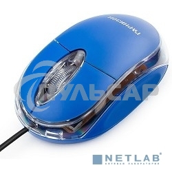 Мышь проводная Гарнизон GM-100B синий, 1000 dpi, USB, кнопки - 3