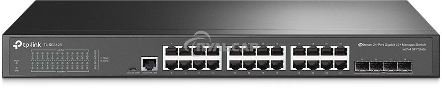 Коммутатор TP-Link JetStream™ 24-port Gigabit L2/L2+ Managed Switch with 4 SFP slots, support SDN controller, abundant L2/L2+ features, 1U rack mountable, full managed via web UI/CLI/Console/SSH/Telnet/SNMP.