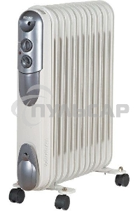 Обогреватель масляный Ресанта ОМПТ-12Н (12 секций) белый, 2500 Вт, 25 м2, термостат 67/3/5