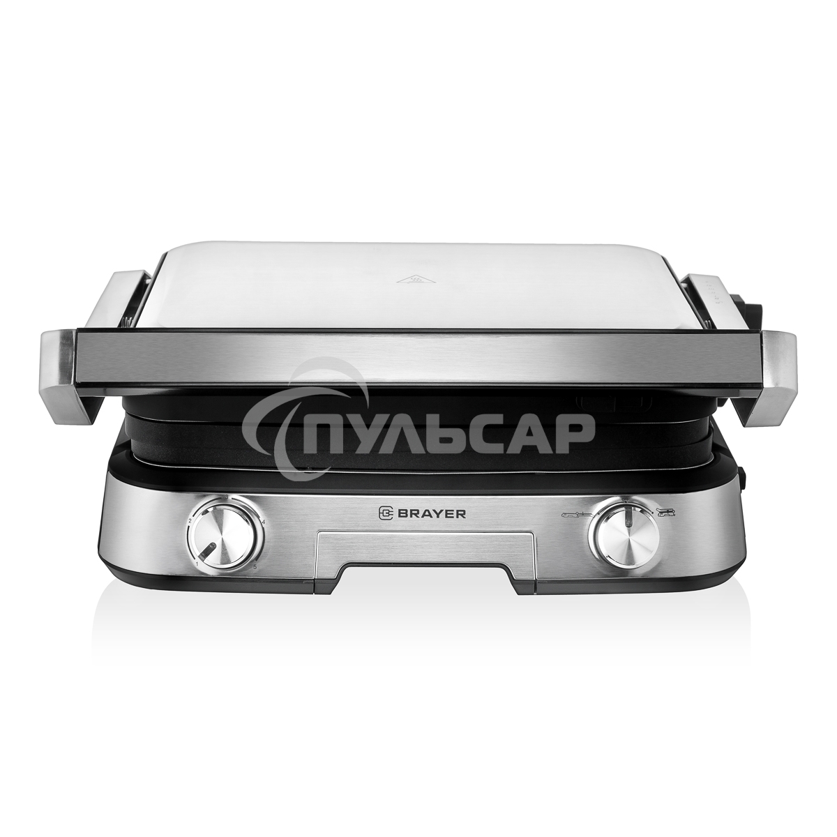 Гриль-пресс BRAYER BR2001, 2000 Вт, съем двухс., 31*26 см, регул высот, мет корп., поддон, 180