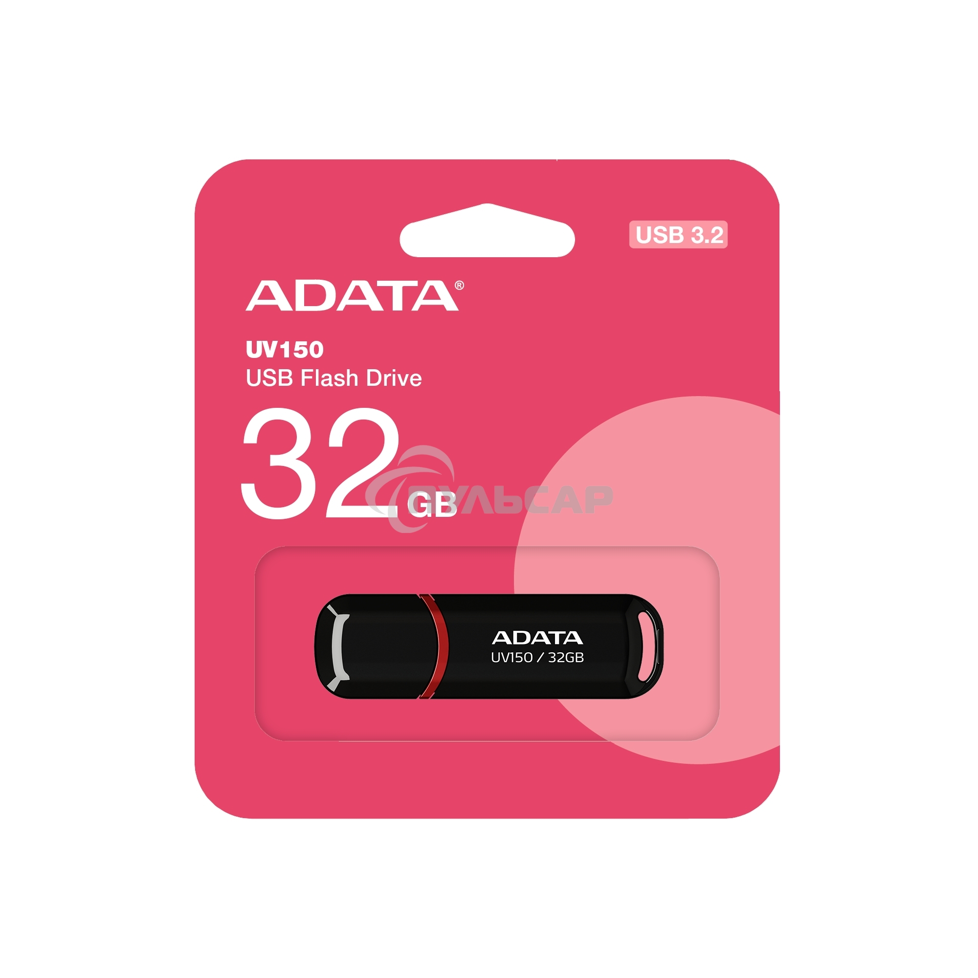 Флешка USB ADATA UV150 (AUV150-32G-RBK), 32Gb, USB 3.0, R/W 100/30, черный
