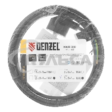 Шнур сетевой Energy Series, ПВС, 3 м, 3х1 мм, с неразборной вилкой, черный Denzel