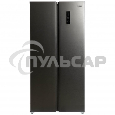 Холодильник Бирюса SBS 400 DI нержавеющая сталь двухкамерный 232/168 л морозилка слева, NoFrost, Side-by-side