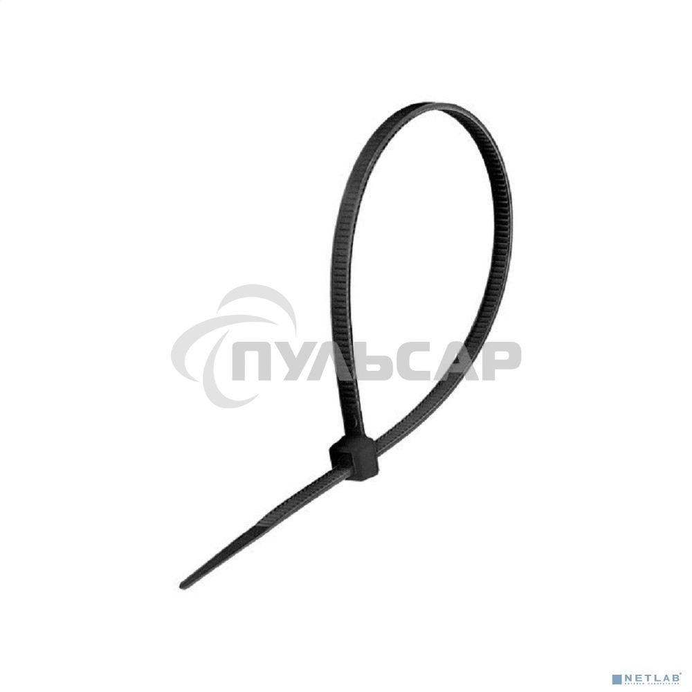 Стяжка (хомут) нейлоновая ExeGate CV66-250x4.8B (нейлон 6.6, 250x4.8мм, неоткрывающаяся, halogen free, -40°C - +85°C, черная, 100 шт)