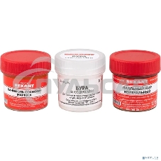 Набор для пайки Rexant К3, твердый флюс (канифоль, флюс БУРА, паяльный жир)