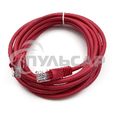 Патч-корд Buro UTP cat5E 3м красный RJ-45 (m)-RJ-45 (m)