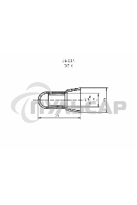 Концевая изолированная заглушка КИЗ-6, ø 4,8 мм (3,0-8,0 мм²) Rexant