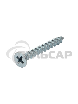 Саморез оконный KRANZ острый, 4.1х35, белый цинк, короб (500 шт./уп.)