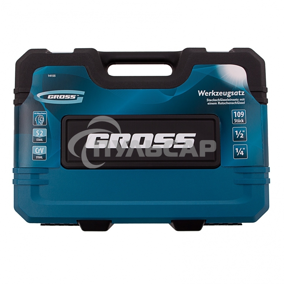 Набор инструментов 109 предметов, 120 зубьев, CrV 1/4, 1/2