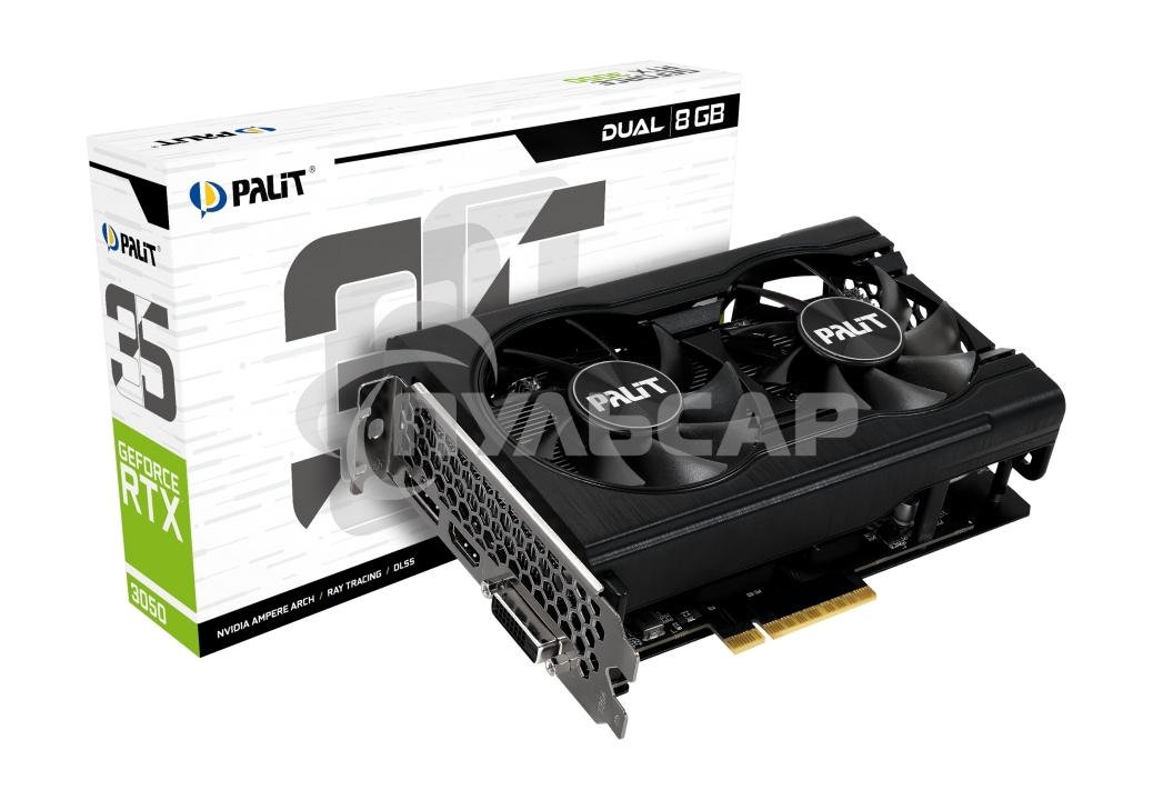 Видеокарта Palit RTX 3050 DUAL 8G V1 (NE63050018P1-1070D V1) RTL