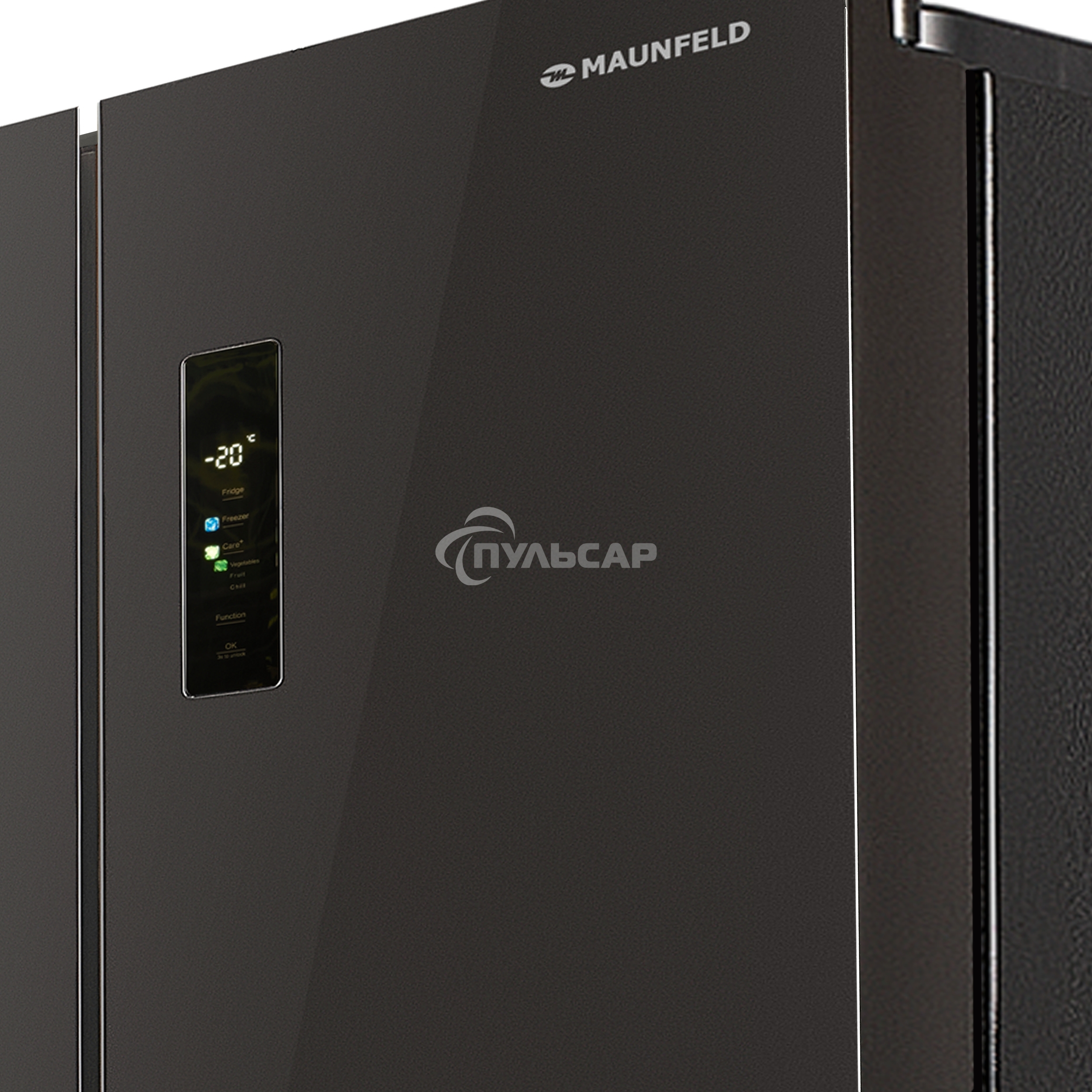 Холодильник Maunfeld MFF183NFSBE черная нержавеющая сталь трехкамерный инвертор 405л морозилка снизу