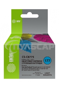 Картридж струйный Cactus CS-C8775 №177 светло-пурпурный (11.4 мл) для HP PS 3213/3313/8253/C5183/C6183/C6283/C7183/C7283/C8183/D7163/D7263/D7363/D7463