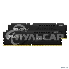 Оперативная память Kingston Fury Beast, DDR5, 32Gb (2x16Gb), 6000MHz, CL30, DIMM, с радиатором, черный