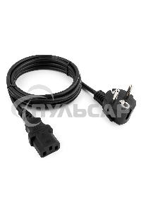 Кабель питания Cord Power Gembird/Cablexpert PC-186 / 1.8м, Schuko- C13, 6А, черный, с зазем.