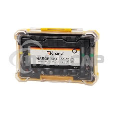 Набор бит KRANZ с магнитным держателем 25-50 мм, 49 шт. (50 шт./уп.)
