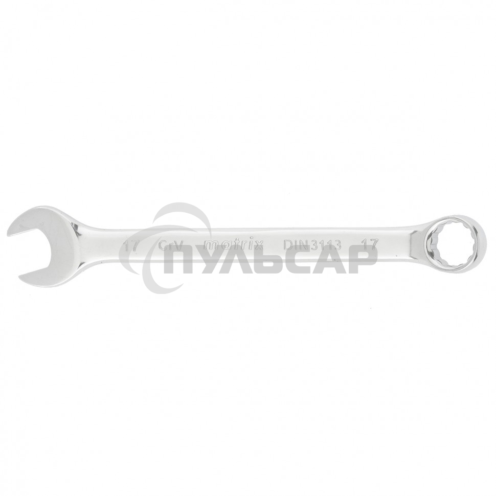 Ключ комбинированный Matrix, 17 мм, CrV, полированный хром
