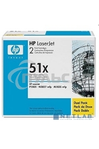 Картридж лазерный HP Q7551XD черный двойная упаковка для LaserJet P3005/M3027mfp/M3035mfp 2 x 13000стр.